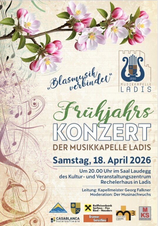 Frühjahrskonzert am Samstag den 18. April 2026